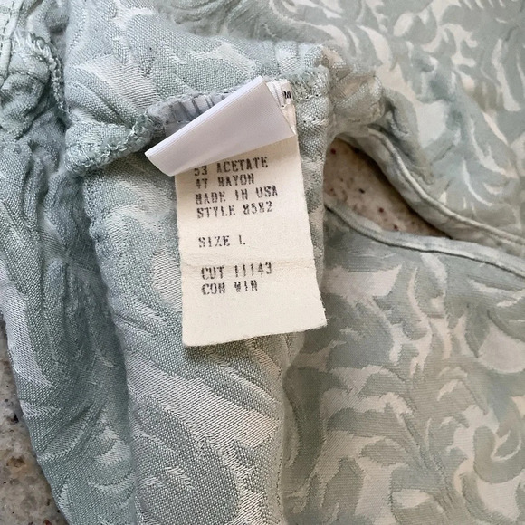 Cut Loose Vintage Two-Piece Green Maxi Dress Set Size Large - Picture 12 of 14